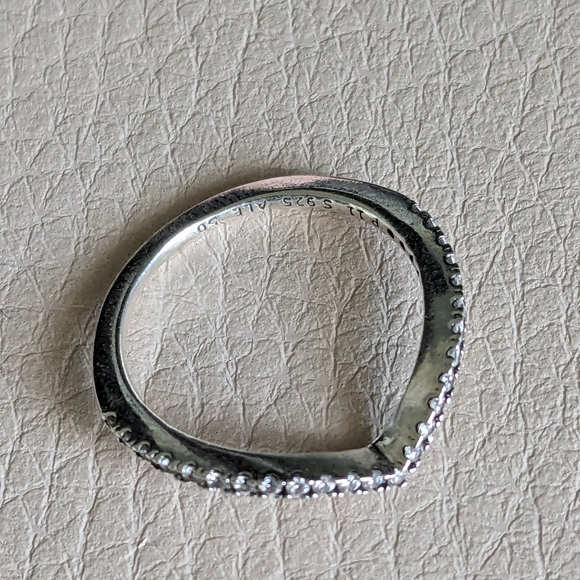 Pandora Sparkling Wishbone Ring - Picture 7 of 8